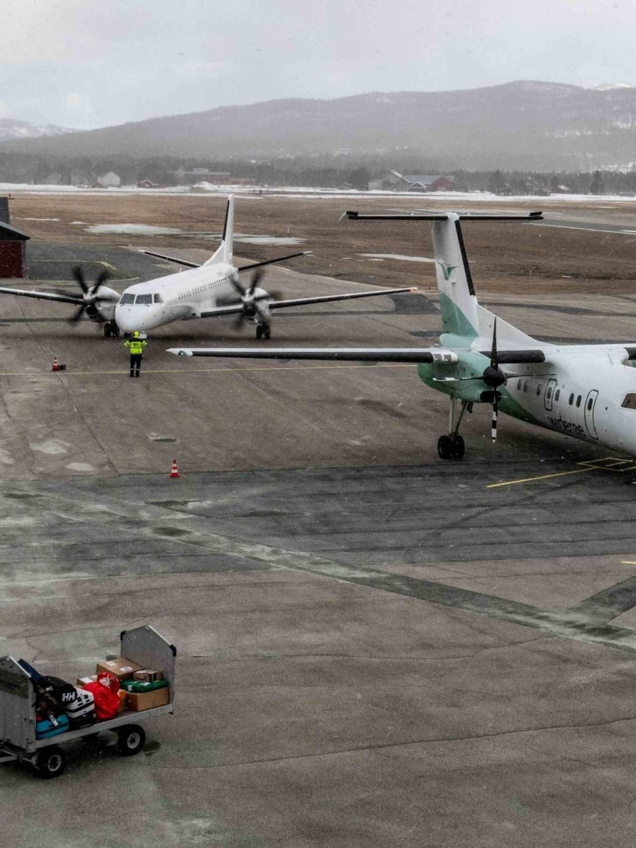 Ground handling at Røros airport